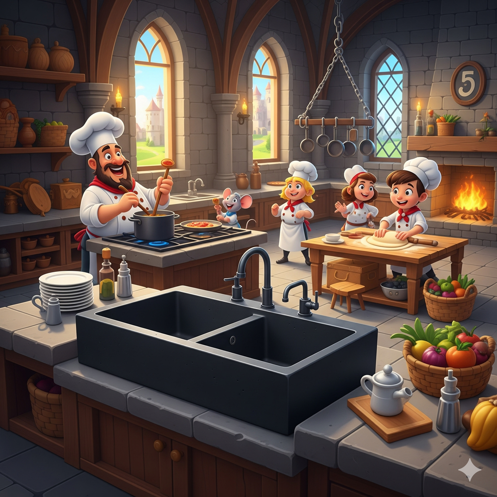 🏰✨ Fit for Royalty: The Seedleme Black Double Butler Basin! ✨🏰