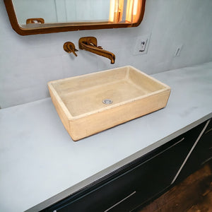 Sandstone Concrete Sink for Kitchen or Bathroom 60.5 x 41 x 13cm