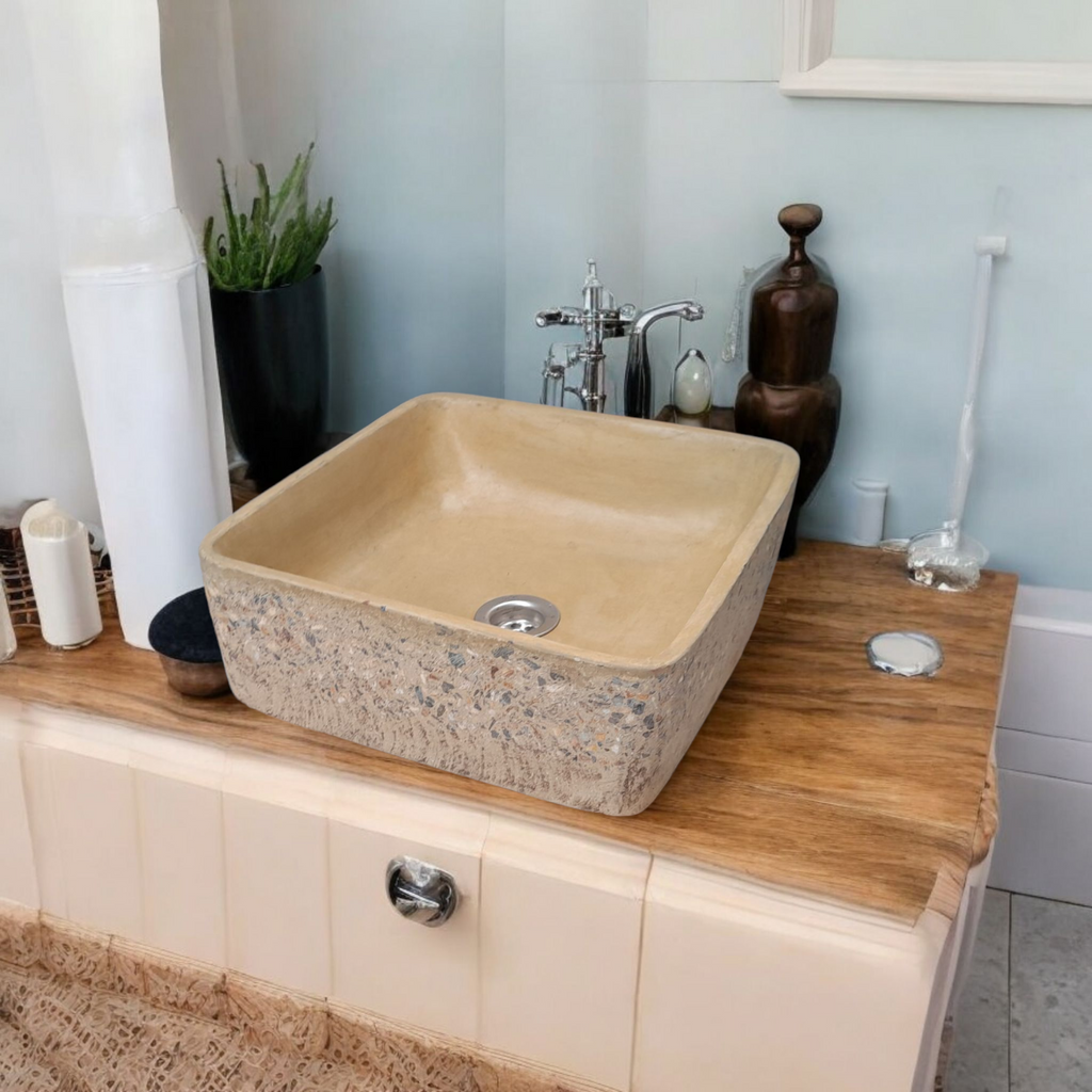 Sandstone Namibian Dream Exposed Countertop Butler Basin 36 x 36 x 12cm