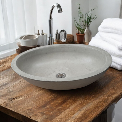 Image of Angels Rock Pool Grey Bespoke Bathroom Sink 545x400x165mm