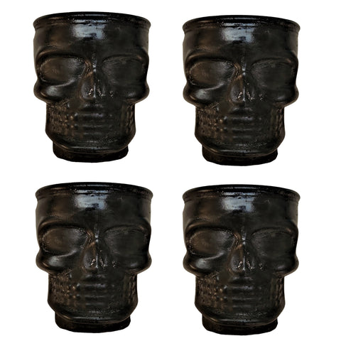 Image of Seedleme Skull Black Cement 30ml Shot Glass - Hand made in Cape Town