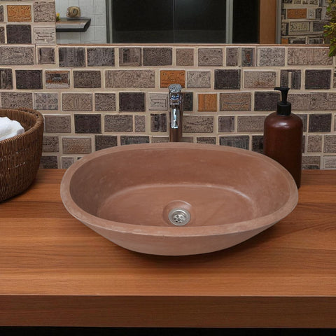 Image of Calypso Choc Plum Bespoke Concrete Basin 56 x 29.5 x 15cm
