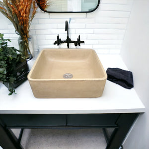 Sandstone Concrete Handmade Countertop Butler Sink 36 x 36 x 12cm
