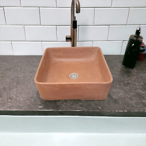 Image of Choc Plum Concrete Butler Bespoke Basin/Sink 36 x 36 x 12cm
