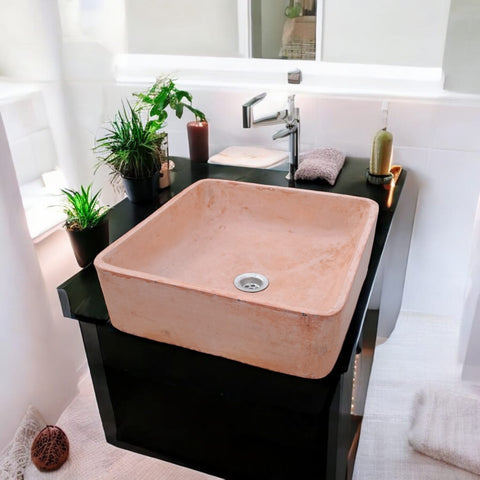Image of Peach Blossom Concrete Sink 31 x 31cm Seedleme