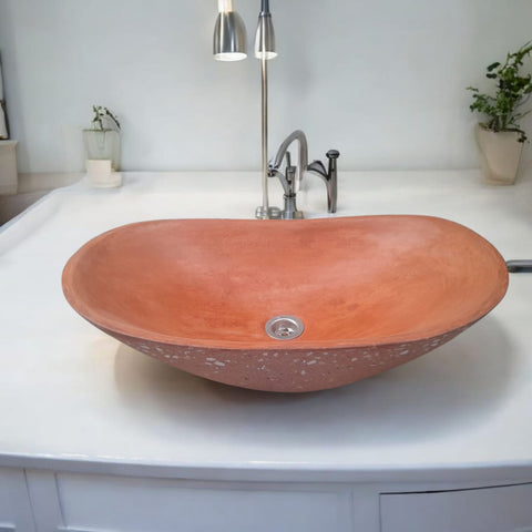 Image of Terracotta 59 x 39 x 12cm Namibian Dream Bespoke Sink Seedleme