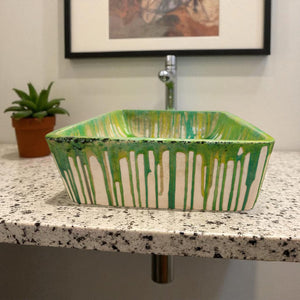 Dripping Green Dream 36 x 36