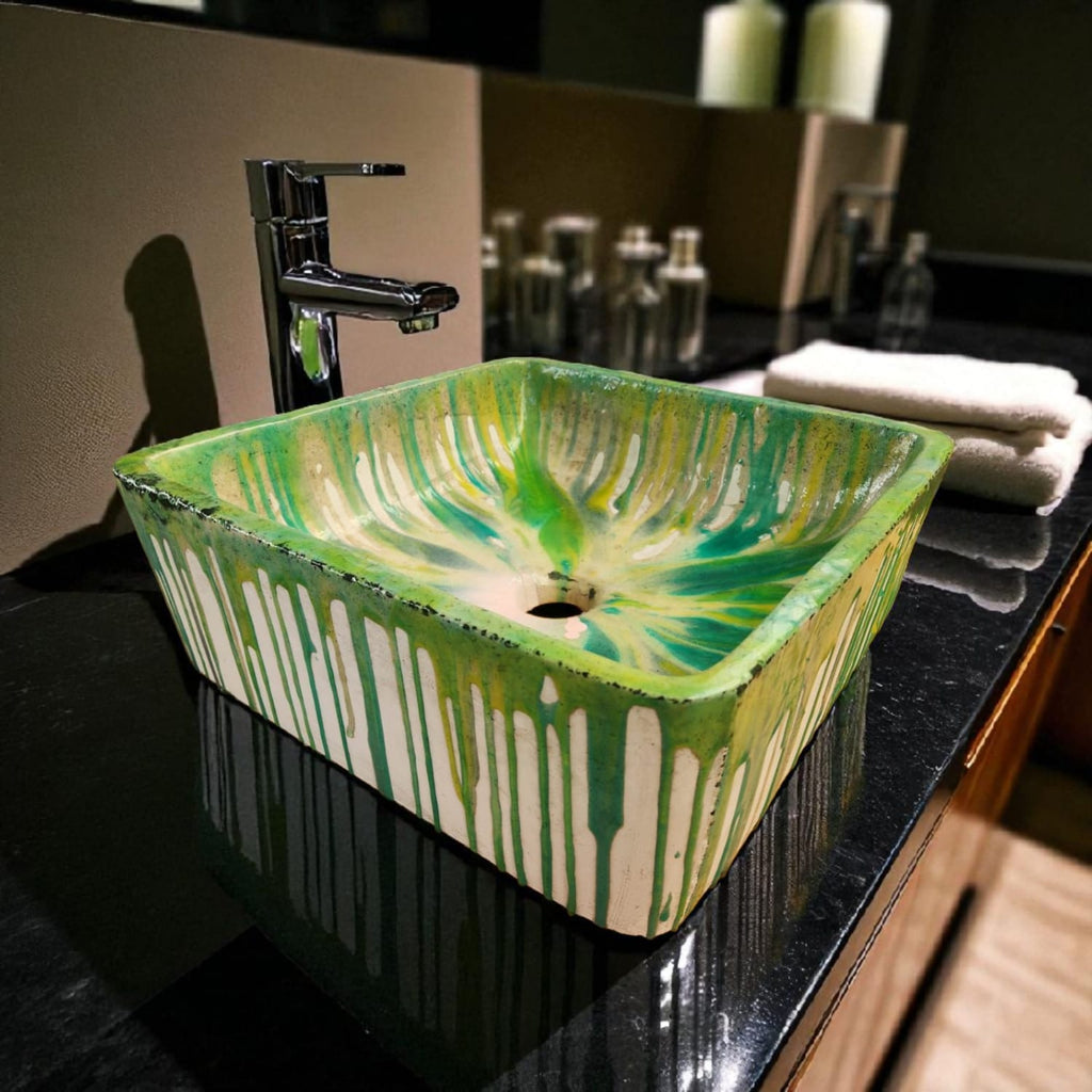 Dripping Green Dream 36 x 36