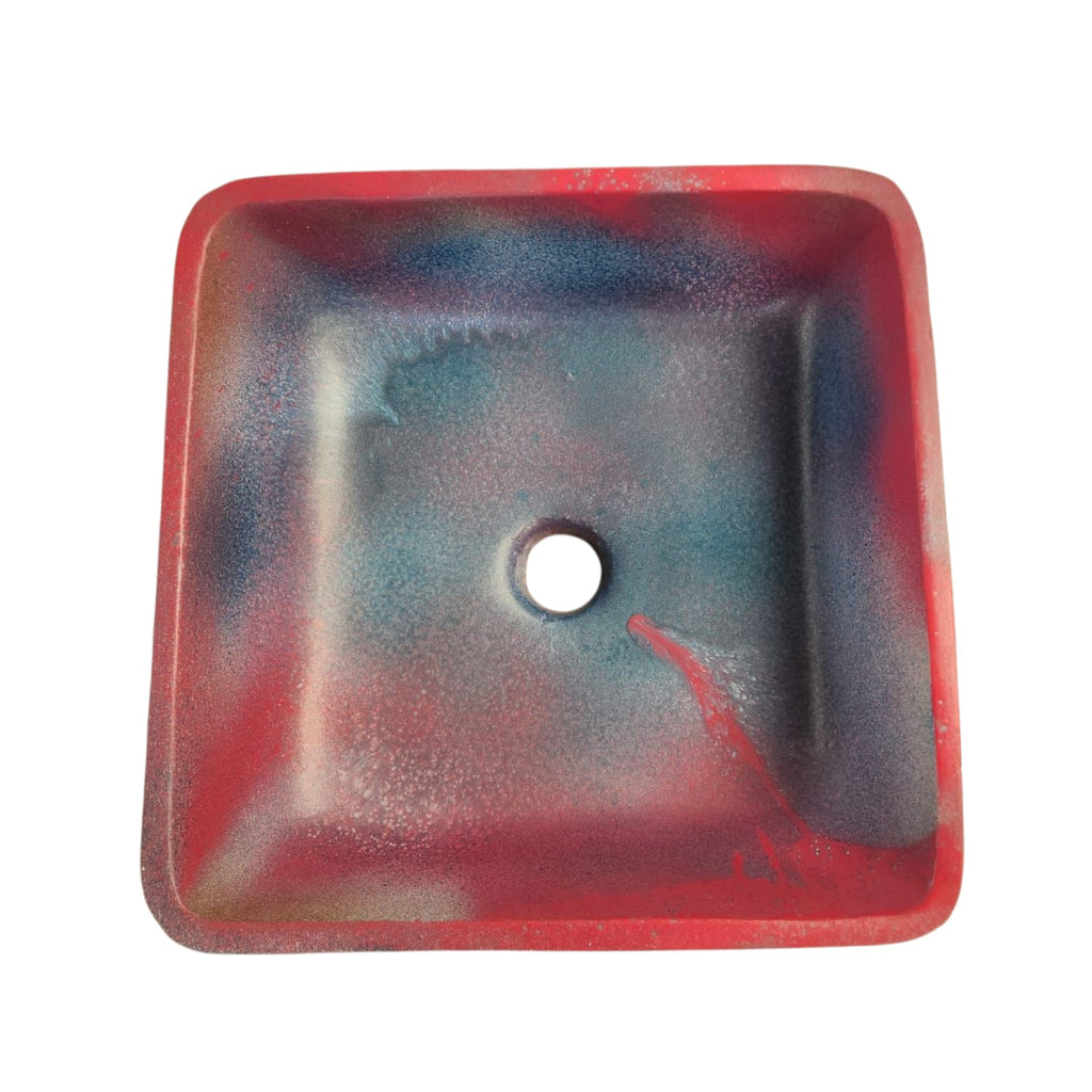 Protea Graffiti explosion pink dreams concrete basin 31 x 31cm