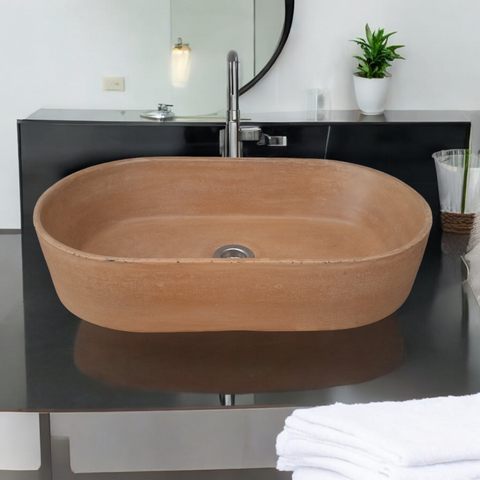 Image of Burnt Orange Bespoke Gaia's Ark Sink 53 x 30 x 11.5cm Seedleme