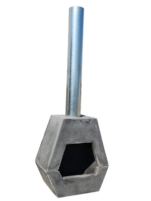 Charcoal Concrete fireplace indoor/outdoor 60 x 55 x 30cm