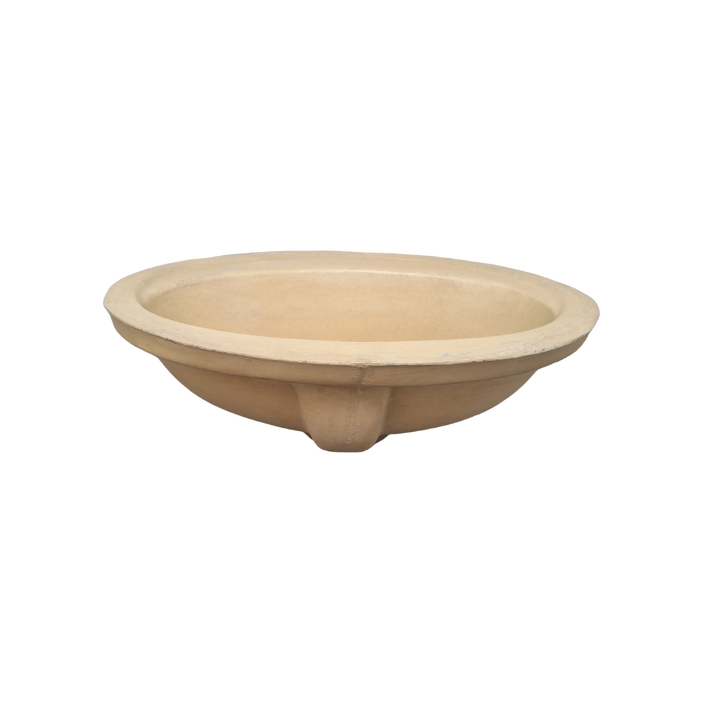 Sandstone Oval Bespoke Drop In Bathroom Sink 61 x 47 x 18cm