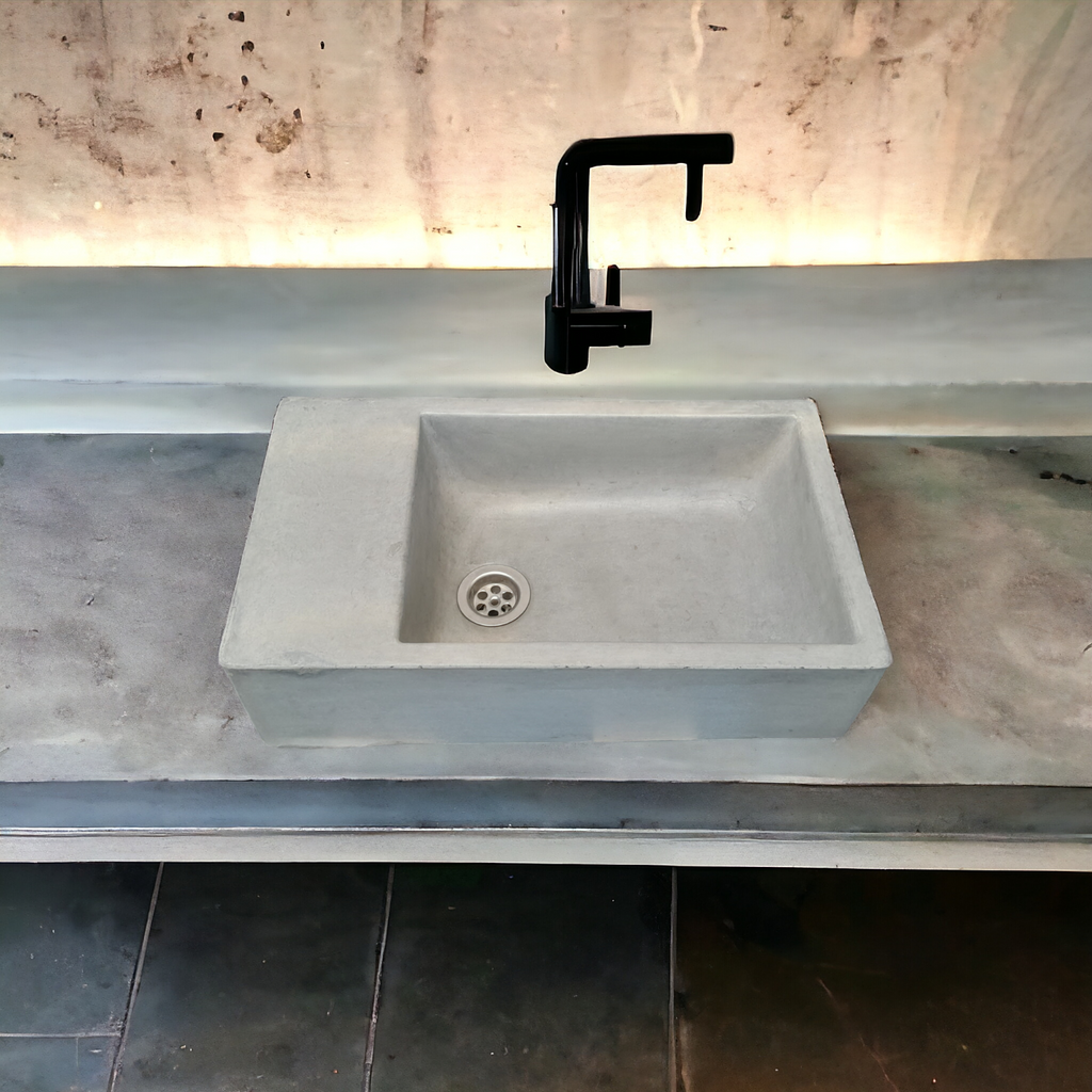 Grey Concrete Basin/Sink 42 x 24 x 11.5cm High Quality Concrete
