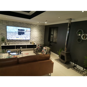 Charcoal Concrete fireplace indoor/outdoor 60 x 55 x 30cm