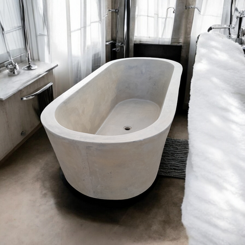 Image of Silverland Sandstone Concrete Bath 175 x 80 x 50cm Seedleme
