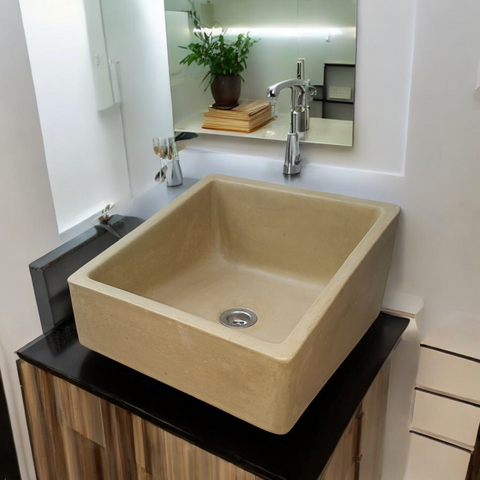 Image of Bespoke Sandstone Concrete Slanting Pyramid 360 x 365mm