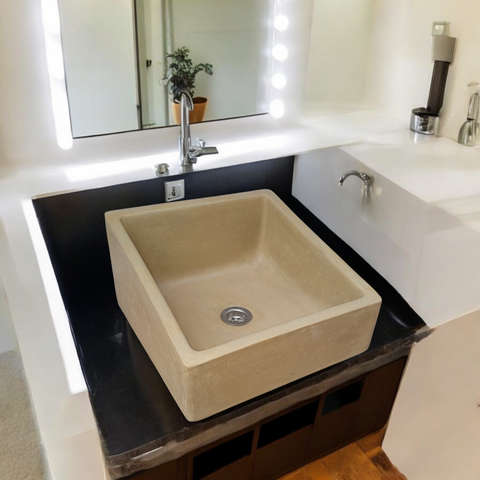 Image of Bespoke Sandstone Concrete Slanting Pyramid 360 x 365mm