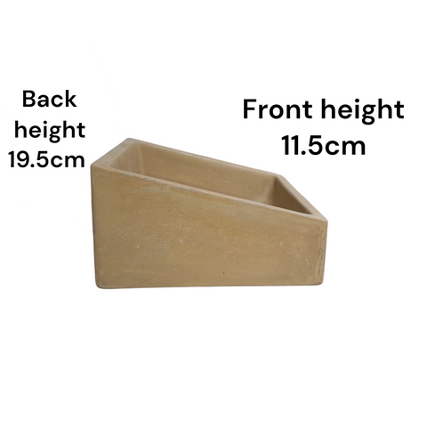 Image of Bespoke Sandstone Concrete Slanting Pyramid 360 x 365mm Seedleme