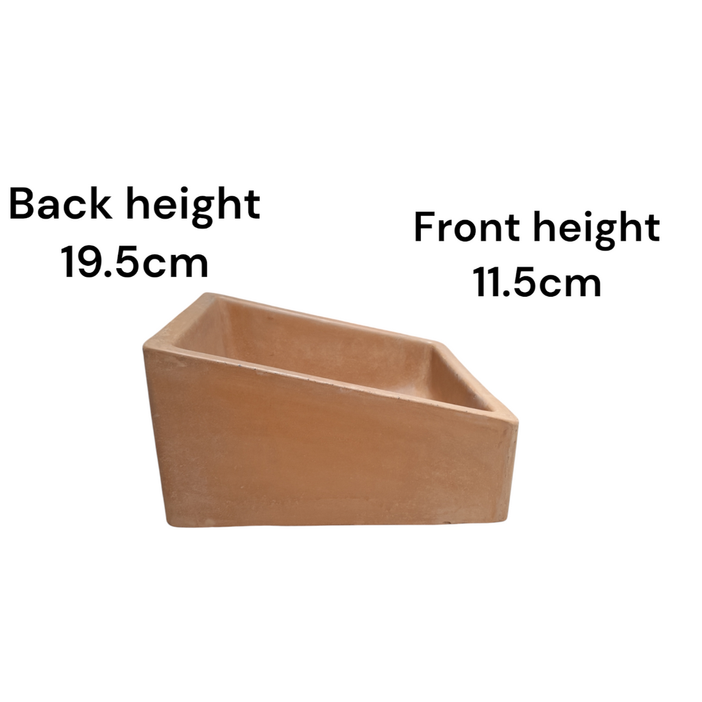 Bespoke Burnt Orange Concrete Slanting Pyramid Sink 360 x 365mm