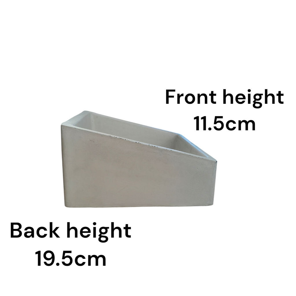 Bespoke Ivory Concrete Slanting Pyramid 360 x 365mm