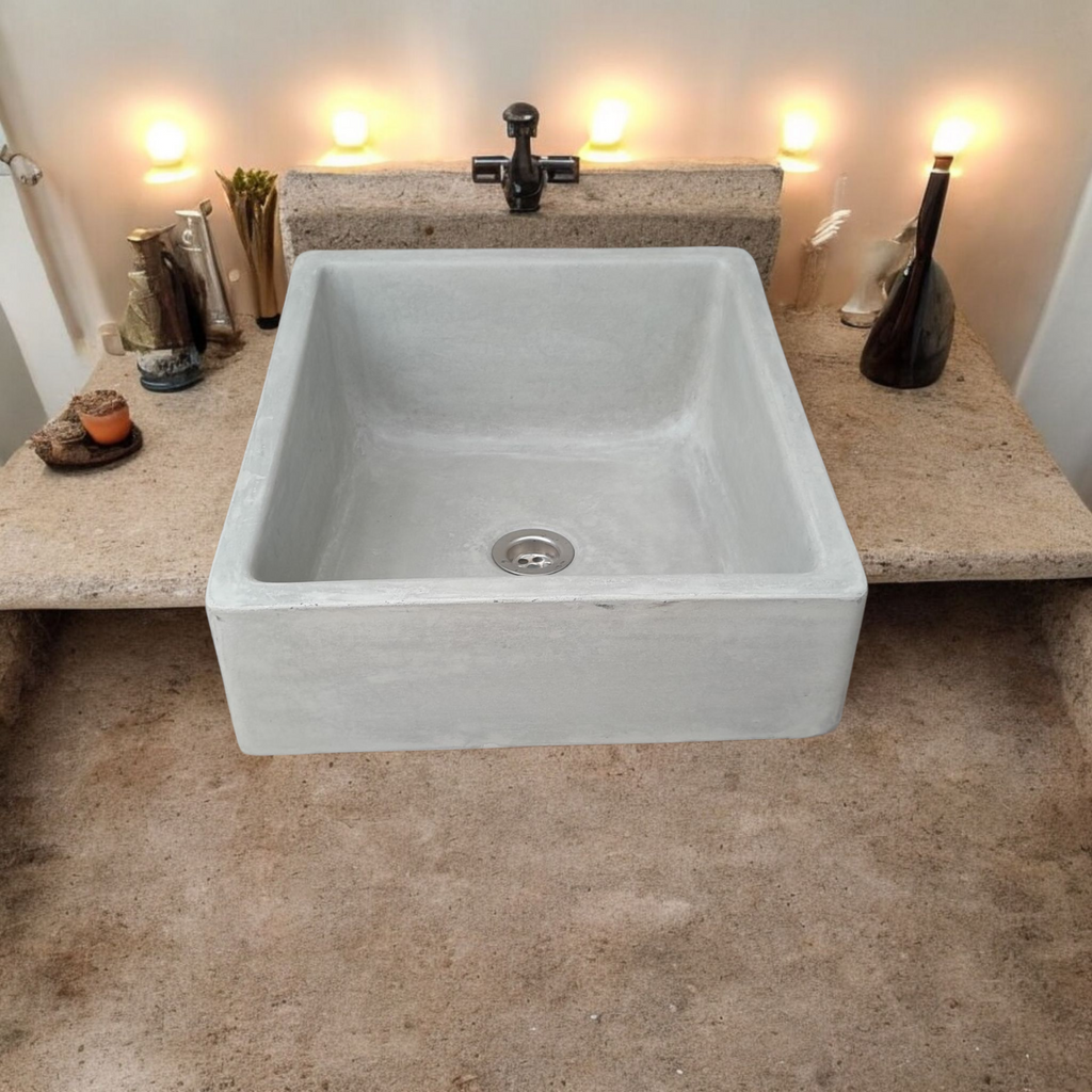 Bespoke Grey Concrete Slanting Pyramid 360 x 365mm