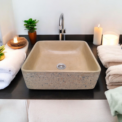 Image of Sandstone Namibian Dream Exposed Countertop Butler Basin 36 x 36 x 12cm Seedleme