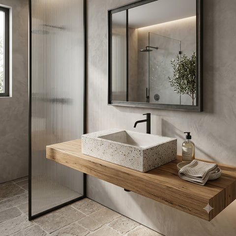 Image of Ivory Indoor & Outdoor Small rectangle Sink Namibian Dream 42 x 24 x 11.5cm