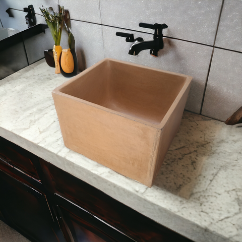 Image of Burnt Orange Bespoke Single Butler Basin 45 x 40 x 31cm Seedleme