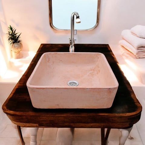 Image of Peach Blossom Concrete Countertop Butler Sink 36 x 36 x 12cm Seedleme