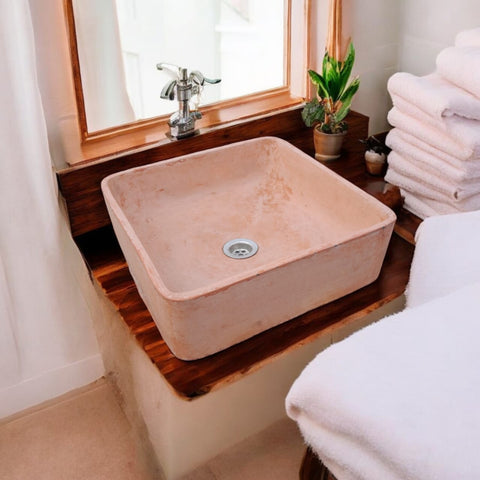 Image of Peach Blossom Concrete Countertop Butler Sink 36 x 36 x 12cm Seedleme