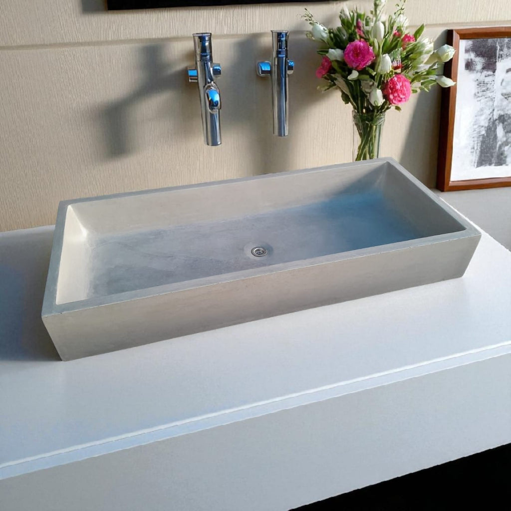 Bespoke 140 x 60 x 20cm Grey Butler Concrete Sink