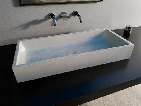 Image of Bespoke 140 x 60 x 20cm Grey Butler Concrete Sink Seedleme