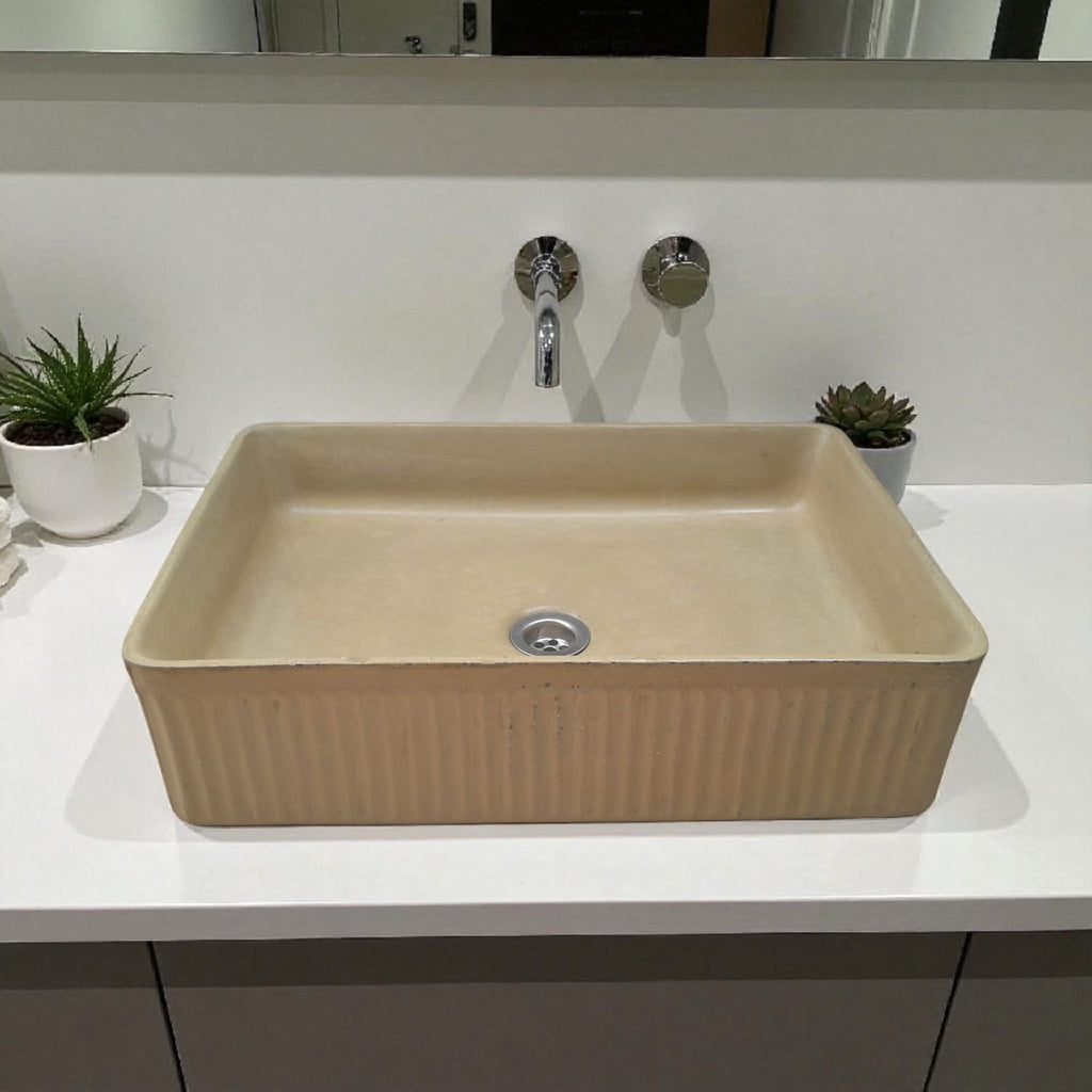 The Abalone Sandstone Bespoke Concrete Sink 50 x 34 x 13cm