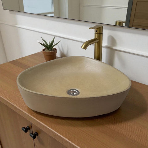 Image of Angels Egg Bespoke Sandstone Bespoke Sink 50 x 41 x 11.5cm Seedleme