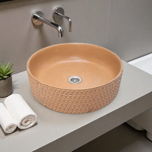 The Emerald Dream Bespoke Burnt Orange Concrete Sink 39.5 x 11.5cm