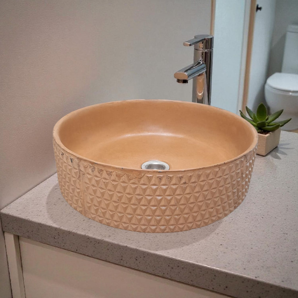 The Emerald Dream Bespoke Burnt Orange Concrete Sink 39.5 x 11.5cm