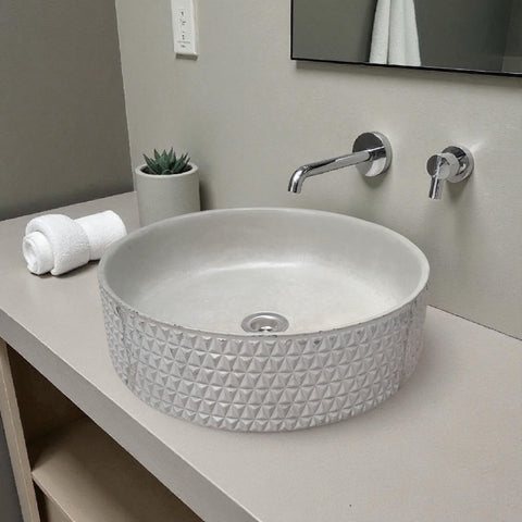 Image of The Emerald Dream Bespoke Grey Concrete Sink 39.5 x 11.5cm Seedleme