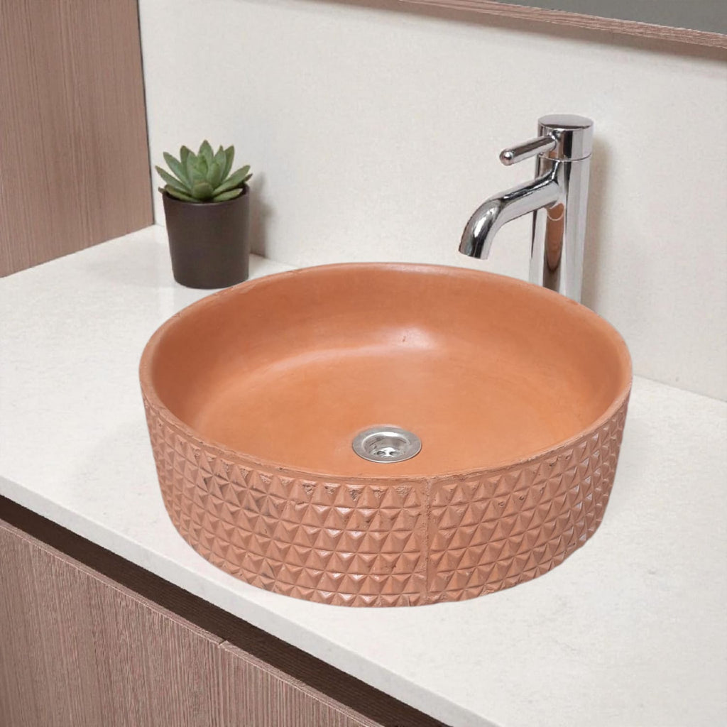 The Emerald Dream Bespoke Terracottta Concrete Sink 39.5 x 11.5cm