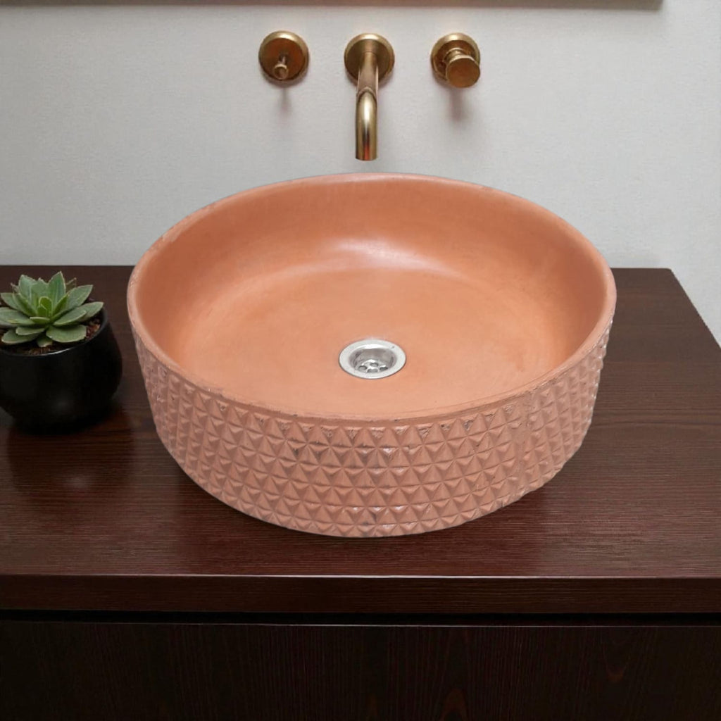 The Emerald Dream Bespoke Terracottta Concrete Sink 39.5 x 11.5cm