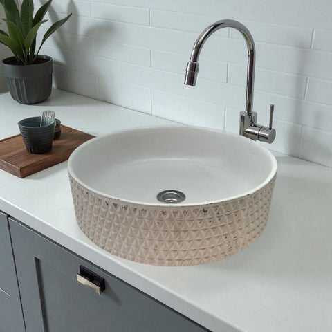 Image of The Emerald Dream Bespoke Ivory Concrete Sink 39.5 x 11.5cm