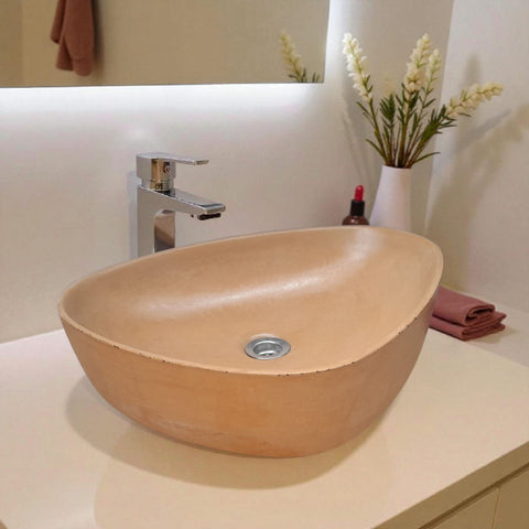 Image of Angels Egg Bespoke Burnt Orange Sink 50 x 41 x 11.5cm