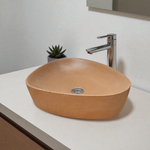 Image of Angels Egg Bespoke Burnt Orange Sink 50 x 41 x 11.5cm