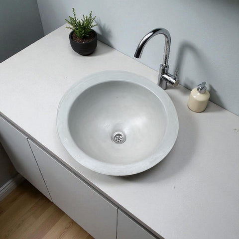 Image of Grey Bespoke Round Drop-In Basin 43 x 43 x15 cm Seedleme