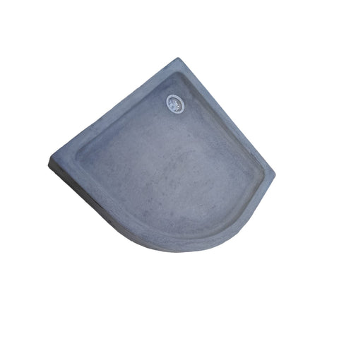 Image of Solid Concrete Charcoal Shower Pan 90 x 90 x 13,5