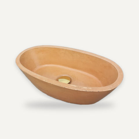 Image of Angels Rock Pool Sandstone Bespoke Bathroom Sink 545x400x165mm – handmade concrete basin by Seedleme, Cape Town – view 2