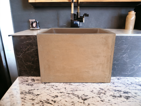 Image of Burnt Orange Bespoke Single Butler Basin 45 x 40 x 31cm Seedleme