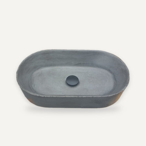 Image of Gaia's Ark Charcoal 53 x 30 x 11.5cm – handmade concrete basin by Seedleme, Cape Town – view 3