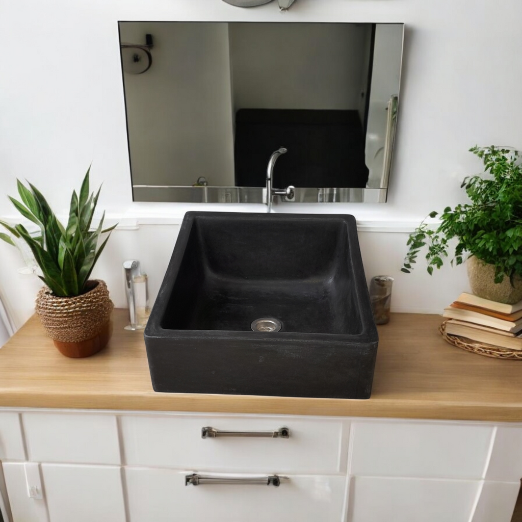 Bespoke Black Concrete Slanting Pyramid 360 x 365mm