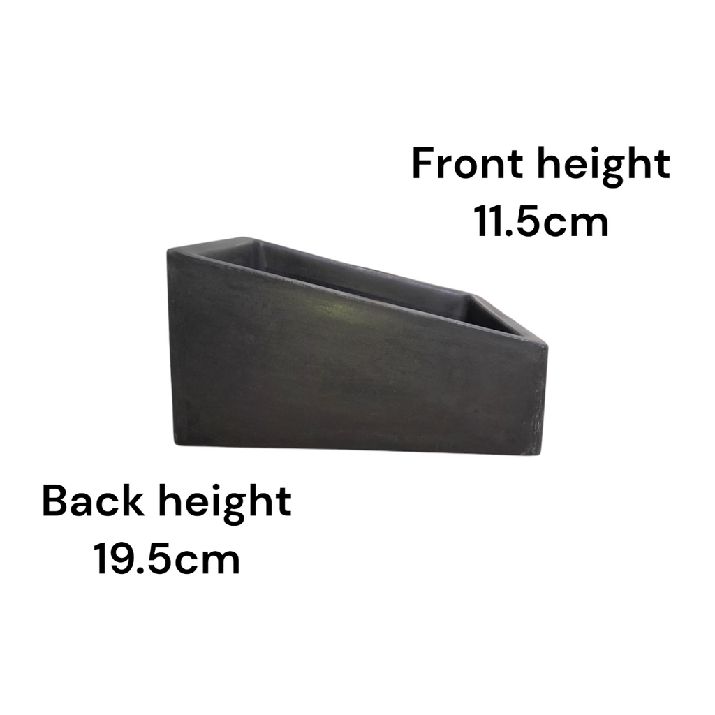 Bespoke Black Concrete Slanting Pyramid 360 x 365mm