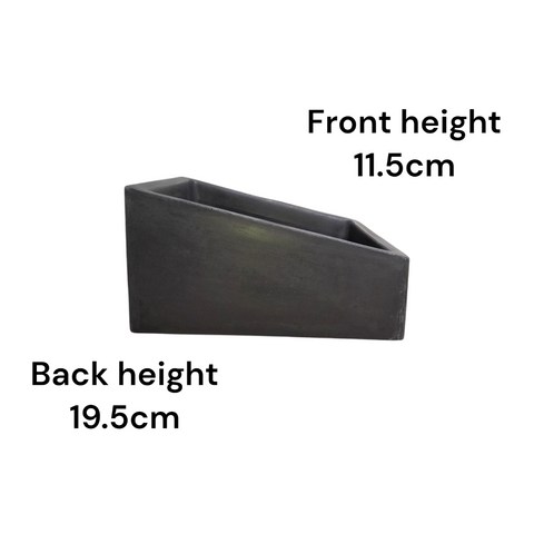 Image of Bespoke Black Concrete Slanting Pyramid 360 x 365mm